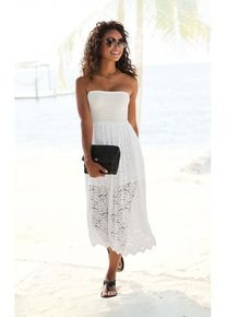 Lascana 2-in-1-Kleid weiß Gr. 34 für Damen. Ohne Ausschnitt und Spitze