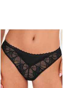 Lascana Stringpanty 'Alicia' schwarz Gr. 40/42 für Damen. Mit Spitze. Figurbetont