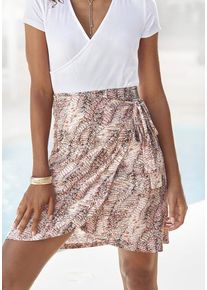 Buffalo Minirock beige Gr. 34 für Damen. Figurbetont. Nachhaltig.
