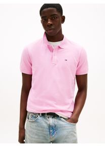 Tommy Jeans Herren Poloshirt "TJM SLIM PLACKET POLO EXT"carnival pink, casual, Gr. XXL, Piquu00e9, Obermaterial: 100% Baumwolle, Shirts