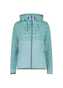 Fleecejacke CMP Printed Stretch Jacket Fix Hood Damen (Gr 46 |türkis)