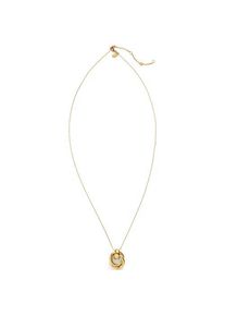 LANDS' END Wasserfeste Halskette mit langem Knotenanh&auml;nger f&uuml;r Damen, Damen, size: regular, Gelb, Messing, by Lands' End