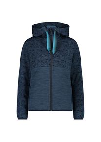 CMP Printed Stretch Jacket Fix Hood Fleecejacke Damen (Gr 48 |blau)