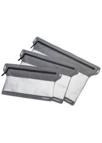 Cocoon Zippered Flat Document Bags Wertsachenbeutel (Gr S - 23 x 18,5 cm |grau/schwarz)