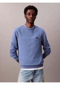 Herren Sweatshirt "400GSM TRRY BDG CRWN"dull nile blau, casual, Gr. XXL, Calvin Klein Jeans, unifarben, Sweatware, Obermaterial: 90% Baumwolle, 10%