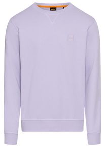 BOSS Orange Herren Sweatshirt "Westart"open lila549, casual, Gr. S, Sweatware, Obermaterial: 100% Baumwolle, Sweatshirts, mit BOSS Logopatch
