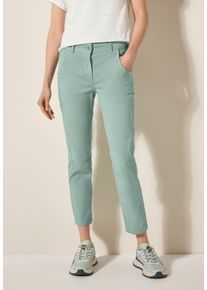Cecil Damen 5-Pocket-Hosematcha grün, casual, Gr. 28, unifarben, Web, 98% Baumwolle, 2% Elasthan, Hosen, High Waist