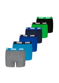 Puma Herren Boxershorts "Puma BOYS EVERYDAY BASIC BOXERS 6P ECOM", Gr. 134blau, grün, Obermaterial: 95% Baumwolle, 5% Elasthan, mehrfarbig, bedruckt,