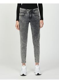 Gang Damen Relaxhose "Gang Hosen Relaxed 94AMELIE CROPPED"schwarz brina, Gr. 28, 98% Baumwolle, 2% Elasthan, Hosen