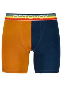 Ortovox 185 Rock'N'Wool Boxer Merinounterwäsche Men (Größe M |orange/blau)