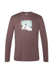 Longsleeve super.natural Almost Done L/S Herren (Gr M |braun)