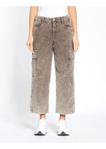 Gang Damen Stoffhose "Gang Hosen Wide Fit 94CAROL CARGO"chocolate brina, Gr. 29, 98% Baumwolle, 2% Elasthan, Hosen