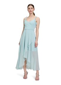 Vera Mont Damen Abendkleid "Vera Mont Abendkleid mit Volant"summer mint, elegant, Gr. 42, Chiffon, Obermaterial: 100% Polyester. Futter: 100%