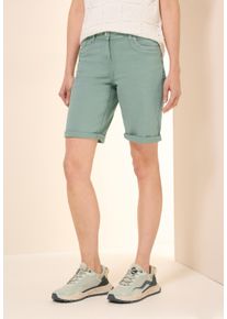 Cecil Damen Shorts "Style Scarlett"matcha grün, casual, Gr. 29, unifarben, Web, Obermaterial: 98% Baumwolle, 2% Elasthan, Hosen, Jeans im