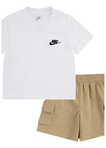 Nike Sportswear Kinder T-Shirt & Shorts "NKB B NSW PKT TEE FT SHORT SET"parachute be, Gr. 116, Obermaterial: 60% Baumwolle, 40% Polyester, KOB