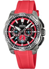 Festina Herren Chronograph "Chrono Bike 2025"rot, Armbanduhren, Quarzuhr, Armbanduhr, Herrenuhr, analog, Tag, Stoppfunktion