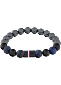Tommy Hilfiger Herren Armband "JAMESON, 2790630", Edelstahledelstahlfarben, schwarz, blau, rot, weiß, grau, grau, schwarz, blau, Edelstahl,