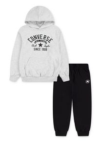 Converse Kinder Jogginganzug "CNVB RETRO REMIX FT PO JOGGER"birch heather, schwarz, sportlich, Gr. 128, Obermaterial: 60% Baumwolle, 40% Polyester,