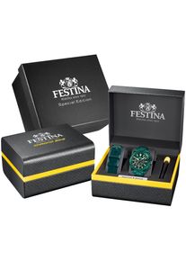 Festina Herren Chronograph "Chrono Bike 2025 Special Edition"grün, Armbanduhren, Quarzuhr, Armbanduhr, Herrenuhr, Edelstahlarmband
