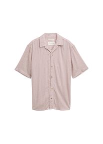 Tom Tailor Herren Kurzarmhemdsanftes weiß small tile design, casual, Gr. M, bedruckt, Obermaterial: 100% Viskose, Hemden, mit All-Over Print