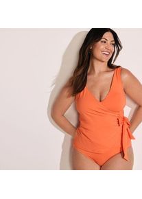 LANDS' END Tankini-Top mit seitlichem Bindeband, Damen,  Orange, Elasthan/Polyester-Mischung/Nylon-Mischung, by Lands' End