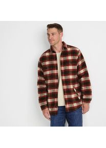 LANDS' END Hemdjacke aus geb&uuml;rstetem Flanell und Stepp, Herren,  Braun, Woll-Mischung/Polyester-Mischung, by Lands' End