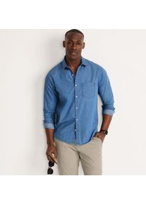 LANDS' END Leichtes Jeans-Hemd, Herren,  Blau, Baumwolle, by Lands' End