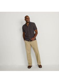 LANDS' END Crinkle-Hemd, Herren,  Braun, Wolle, by Lands' End