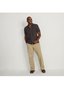 LANDS' END Crinkle-Hemd, Herren,  Braun, Wolle, by Lands' End