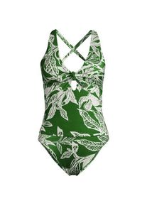 LANDS' END Gl&auml;nzendes Tankini-Set mit Knotendesign, Damen,  Gr&uuml;n, Elasthan/Nylon-Mischung, by Lands' End