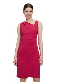 Vera Mont Damen Cocktailkleid "Vera Mont Cocktailkleid ohne Arm"schwarz raspberry, elegant, Gr. 44, Cru00eape, Obermaterial: 95% Polyester, 5%