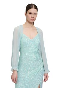 Vera Mont Damen Bolerojacke "Vera Mont Bolero-Jacke mit gekräuseltem Ausschnitt"summer mint, elegant, Gr. 40, Chiffon, Obermaterial: 100% Polyester.,