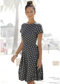 Vivance Sommerkleid mehrfarbig Gr. 34 für Damen. Rundhals und Allover-Druck. Figurumspielend