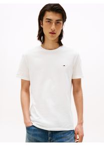 Tommy Jeans Herren Rundhalsshirt "TJM XSLIM 2PACK JERSEY TEE EXT"ecru, blau moment, casual, Gr. XL, Single Jersey, Obermaterial: 100% Baumwolle,