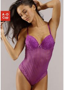 s.Oliver Body 'Amelie' lila Gr. 70 Cup B für Damen. Mit herzförmiger Ausschnitt. Mit Integriertem Kissen und mit Bügel. Figurbetont
