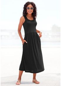 Beach Time BEACHTIME Jerseykleid schwarz Gr. 34 für Damen. Mit Rundhals. Figurumspielend. Nachhaltig.