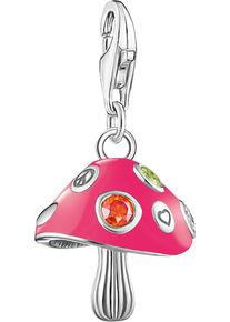 Thomas Sabo Damen Charm-Einhänger "Charm Bunter Pilz, 2211-471-7, 2211-845-7"silberfarben, weiß, pink, orange, amethyst, weiß, pink, orange,