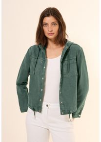 Cecil Damen Kurzjackeschwarz balmy khaki, casual, Gr. XS, unifarben, Stoff, 52% Lyocell, 48% Baumwolle, Jacken, mit Tunnelzug am Saum