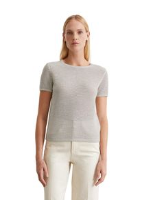 Marc O'Polo MARC O'POLO Damen Rundhalspullover "aus Baumwolle-Leinen-Mix"silky stone, casual, Gr. M, unifarben, Obermaterial: 90% Baumwolle, 10% Leinen, Pullover