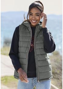 active by Lascana LASCANA ACTIVE Steppweste graugrün Gr. 34 für Damen
