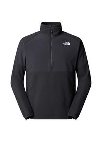 The North Face Glacier Heavyweight 1/2 Zip Fleecepullover Herren Wandern (Gr XS |schwarz/grau)