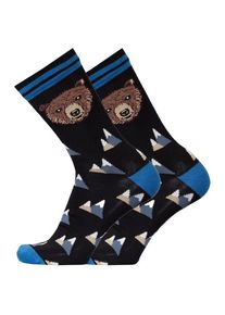 UphillSport Lifestyle Merino L3 Mountain Bear Crew Multifunktionssocken (Gr 43-46 |schwarz)