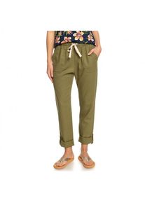 Roxy On The Seashore Linen Cargo Trousers Freizeithose Damen Reisen (Gr XXL |oliv)