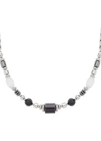 Leonardo Damen Kette mit Anhänger "Halskette Casoria, 024303", Edelstahl, L: 50cm B: 7mmedelstahlfarben, blau, grau, Edelstahl, B:7mm, Halsketten,