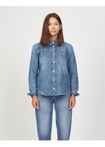 Gang Damen Hemdbluse "94LIV SHIRT"soft denim vint, casual, Gr. XXL, Denim/Jeans, Obermaterial: 100% Baumwolle, Blusen, in lockerer Passform