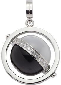 Leonardo Damen Charm-Einhänger "Anhänger Rita Clip & Mix, 024421"edelstahlfarben, kristallweiß, weiß, schwarz, kristallweiß, Edelstahl, Charms, mit