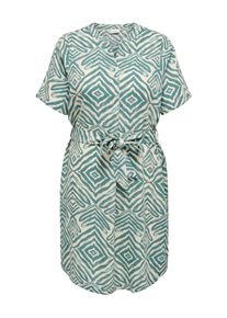 Only CARMAKOMA Damen Sommerkleid "CARSHILLA 2/4 KNEE DRESS VIS AOP BS"abyss aop:tribe, modisch, Gr. 54, bedruckt, Web, Obermaterial: 100% Viskose,