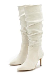 Lascana Reißverschlussstiefel beige Gr. 36 für Damen