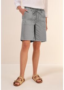 Cecil Damen Shorts "Style Tracey"obelisk grau, casual, Gr. XS, unifarben, Web, Obermaterial: 98% Baumwolle, 2% Elasthan, Hosen, mit elastischem Bund