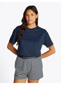 Damen Pyjama "SS PRT PJ SHORT SET", Tommy Hilfiger Underwear, Gr. Sdrk n navy, breton drk n navy, Jersey, Obermaterial: 100% Baumwolle, gestreift,